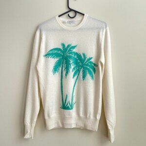 NWOT HIVE 100% Cashmere Palm Tree Sweater - XS